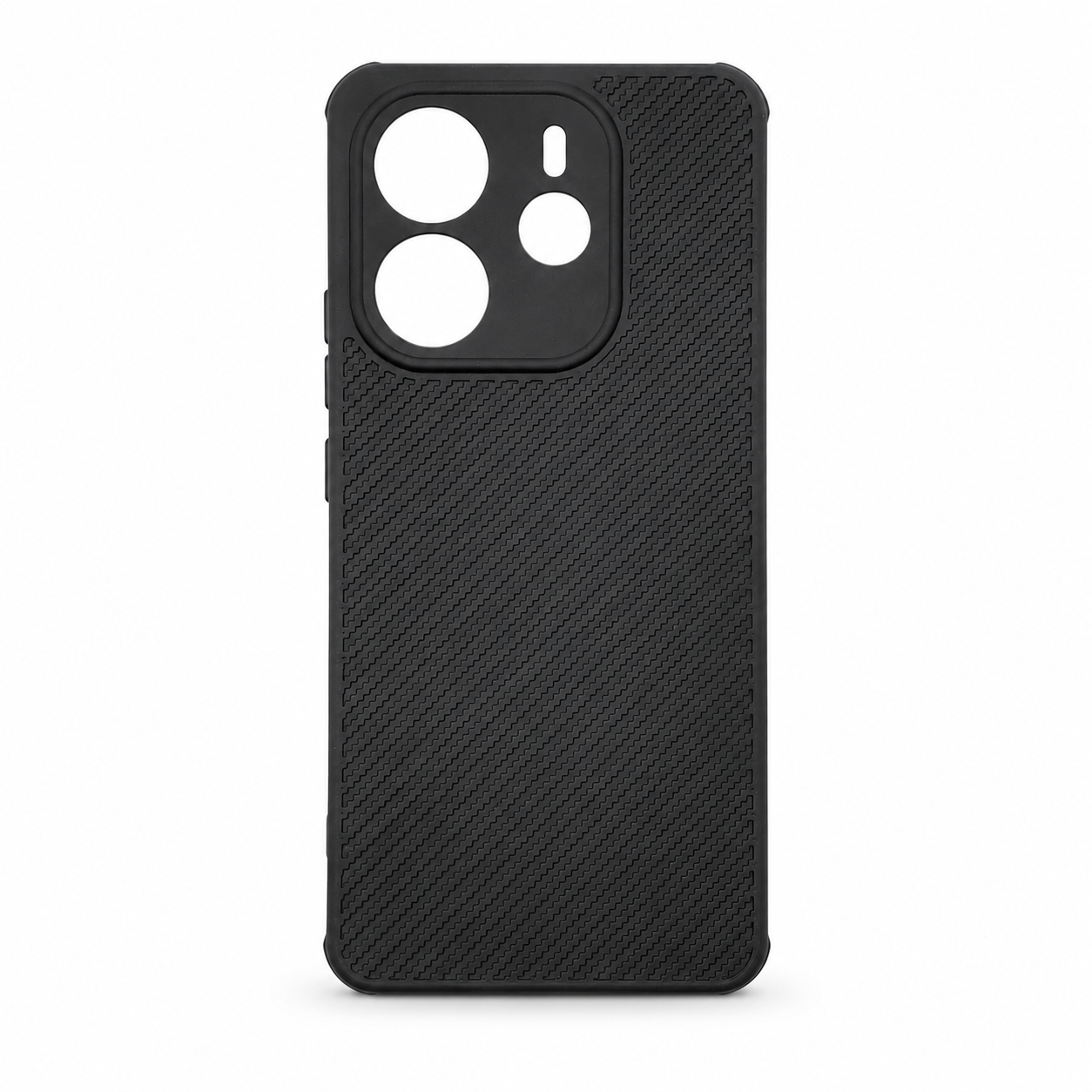 Redmi Note 14 Carbon Fiber texture Hard Rubber armour back cover shock-porof case