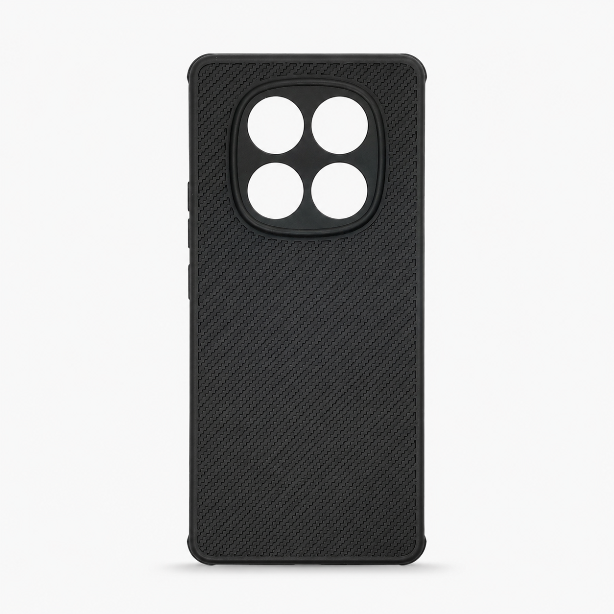 Redmi Note 14 Pro 4G Carbon Fiber texture Hard Rubber armour back cover shock-porof case