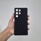 Samsung S25 Ultra Carbon Fiber texture Hard Rubber armour back cover shock-porof case