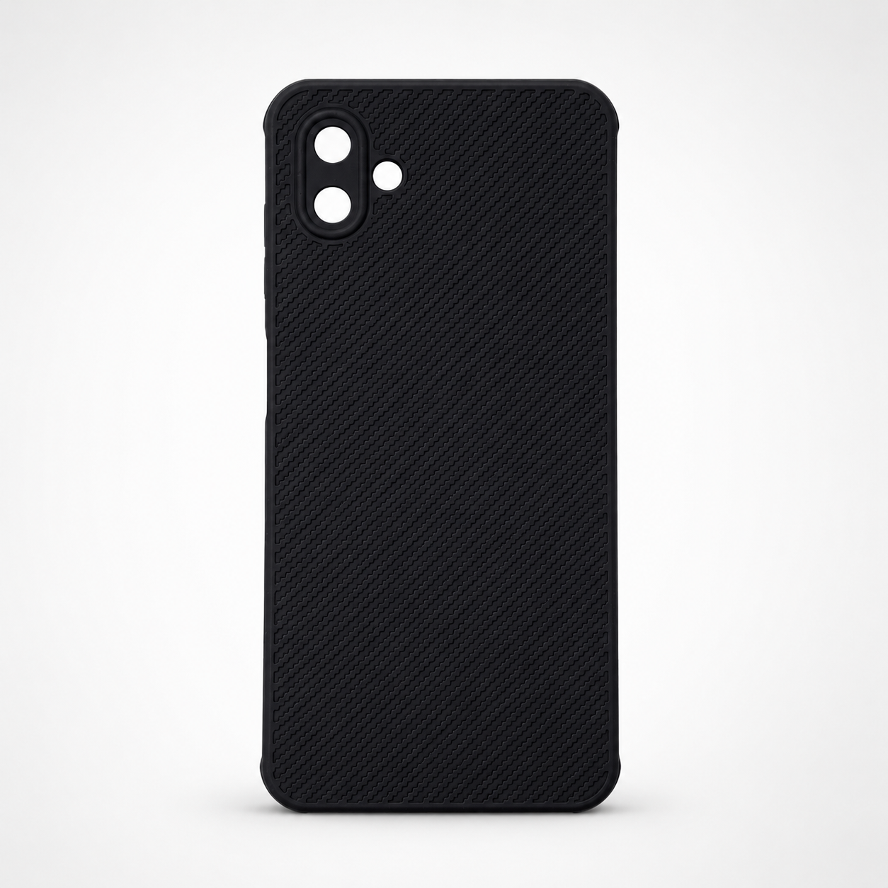 Samsung A04 Carbon Fiber texture Hard Rubber armour back cover shock-porof case