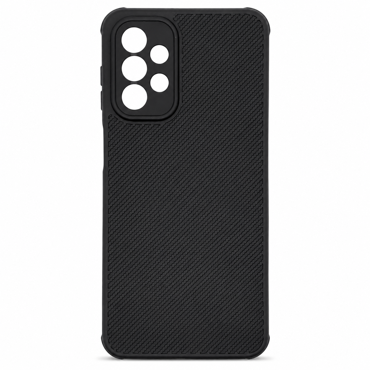 Samsung A23 Carbon Fiber texture Hard Rubber armour back cover shock-porof case