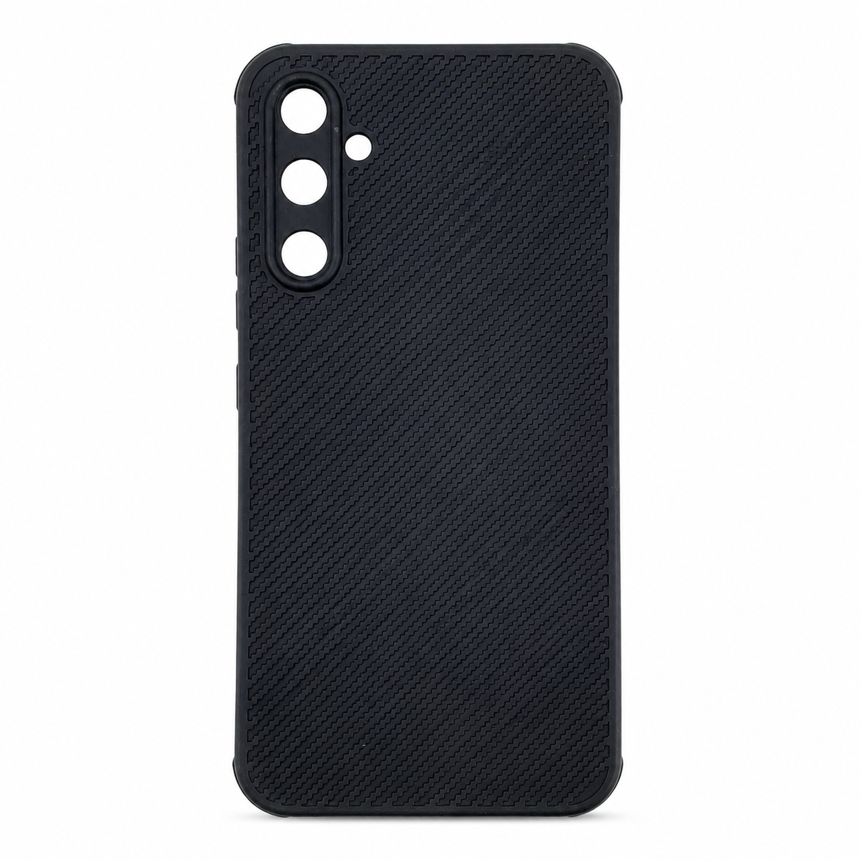 Samsung A34 Carbon Fiber texture Hard Rubber armour back cover shock-porof case