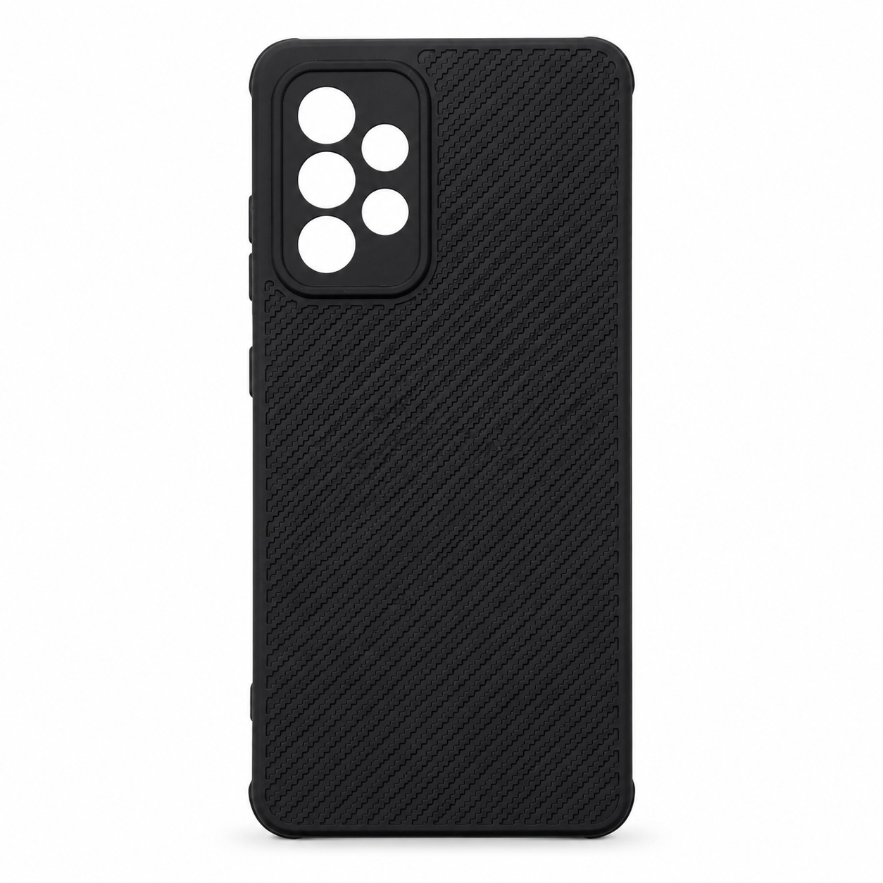 Samsung A52 Carbon Fiber texture Hard Rubber armour back cover shock-porof case
