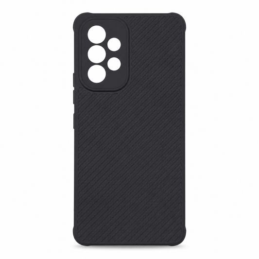 Samsung A53 Carbon Fiber texture Hard Rubber armour back cover shock-porof case