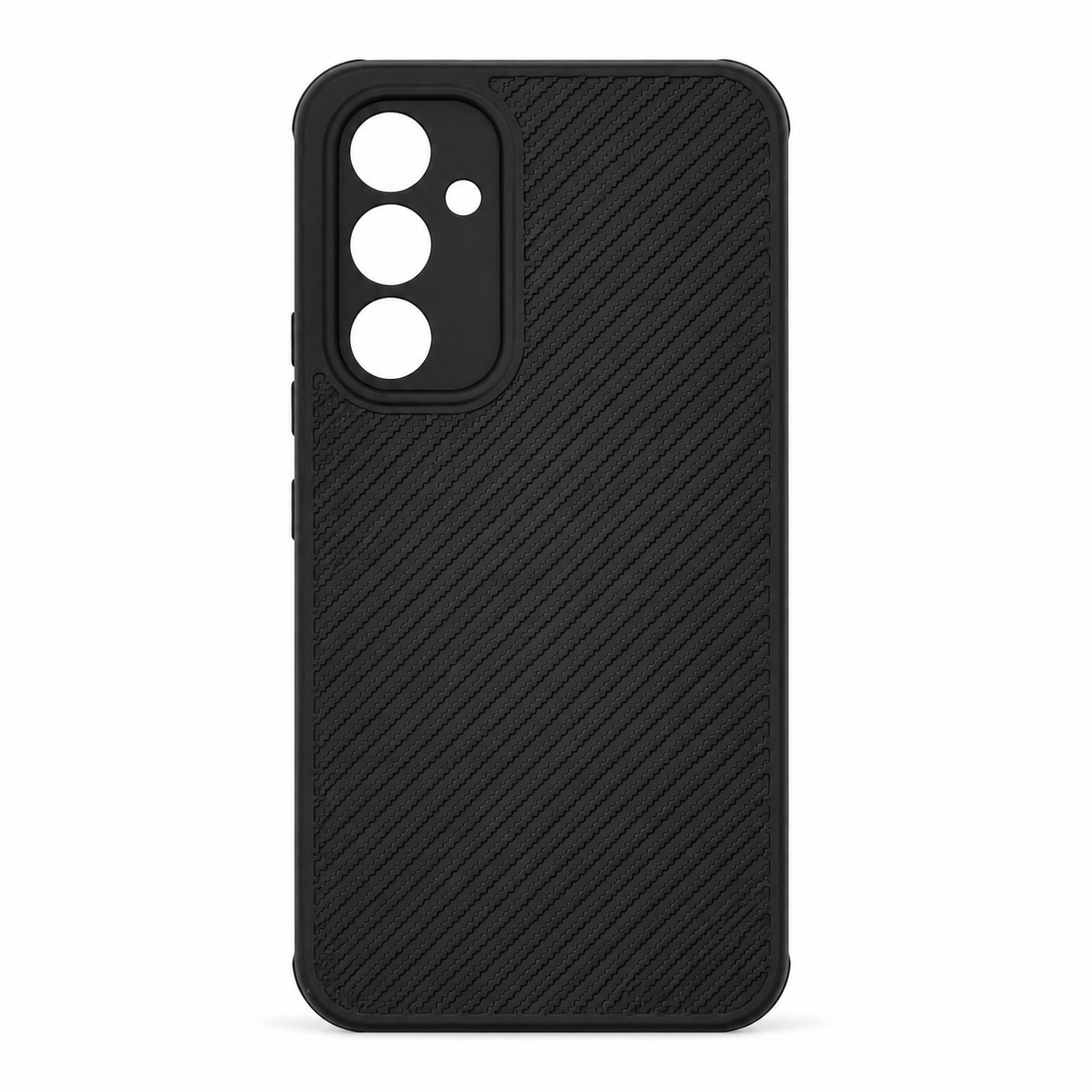 Samsung A54 Carbon Fiber texture Hard Rubber armour back cover shock-porof case