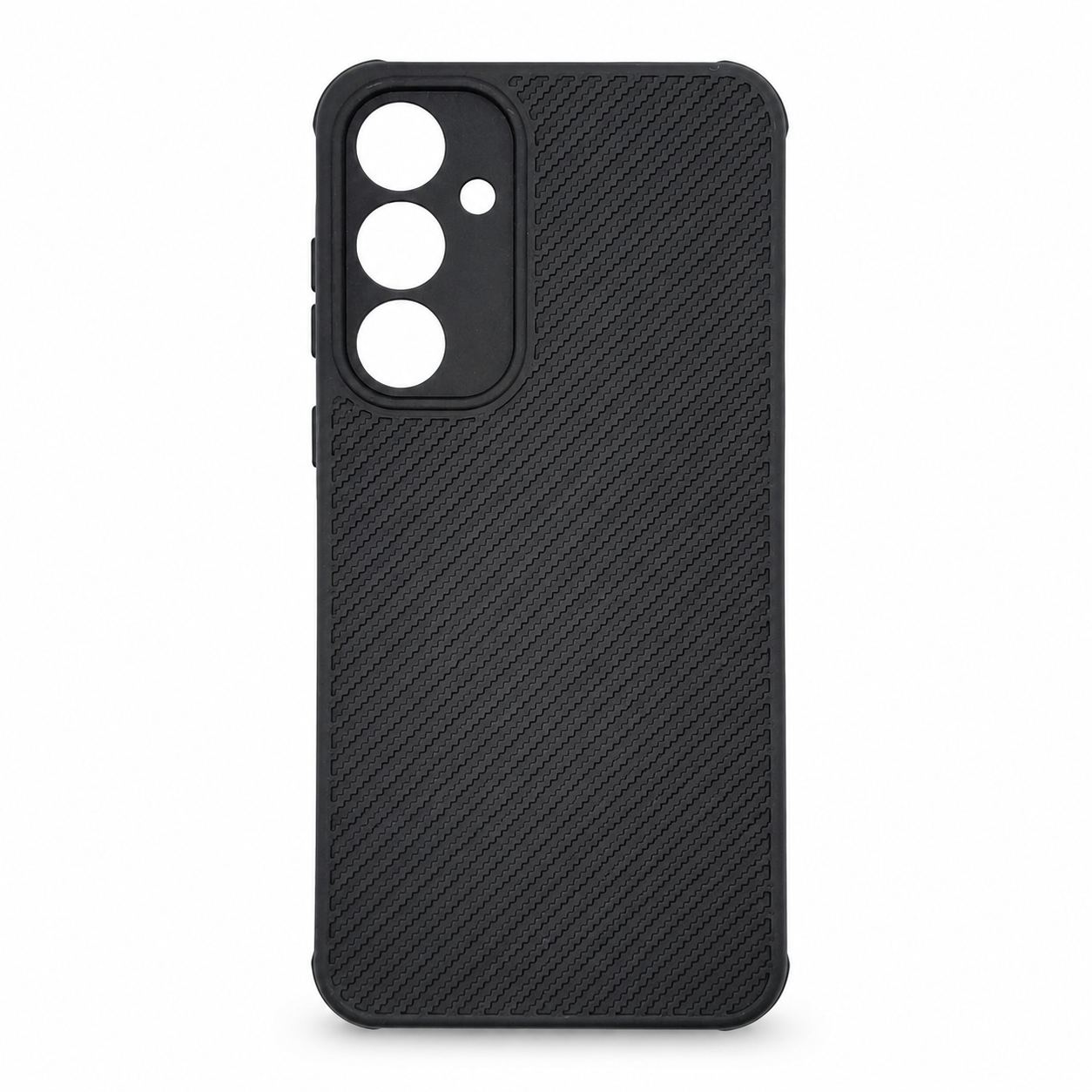 Samsung A55 Carbon Fiber texture Hard Rubber armour back cover shock-porof case