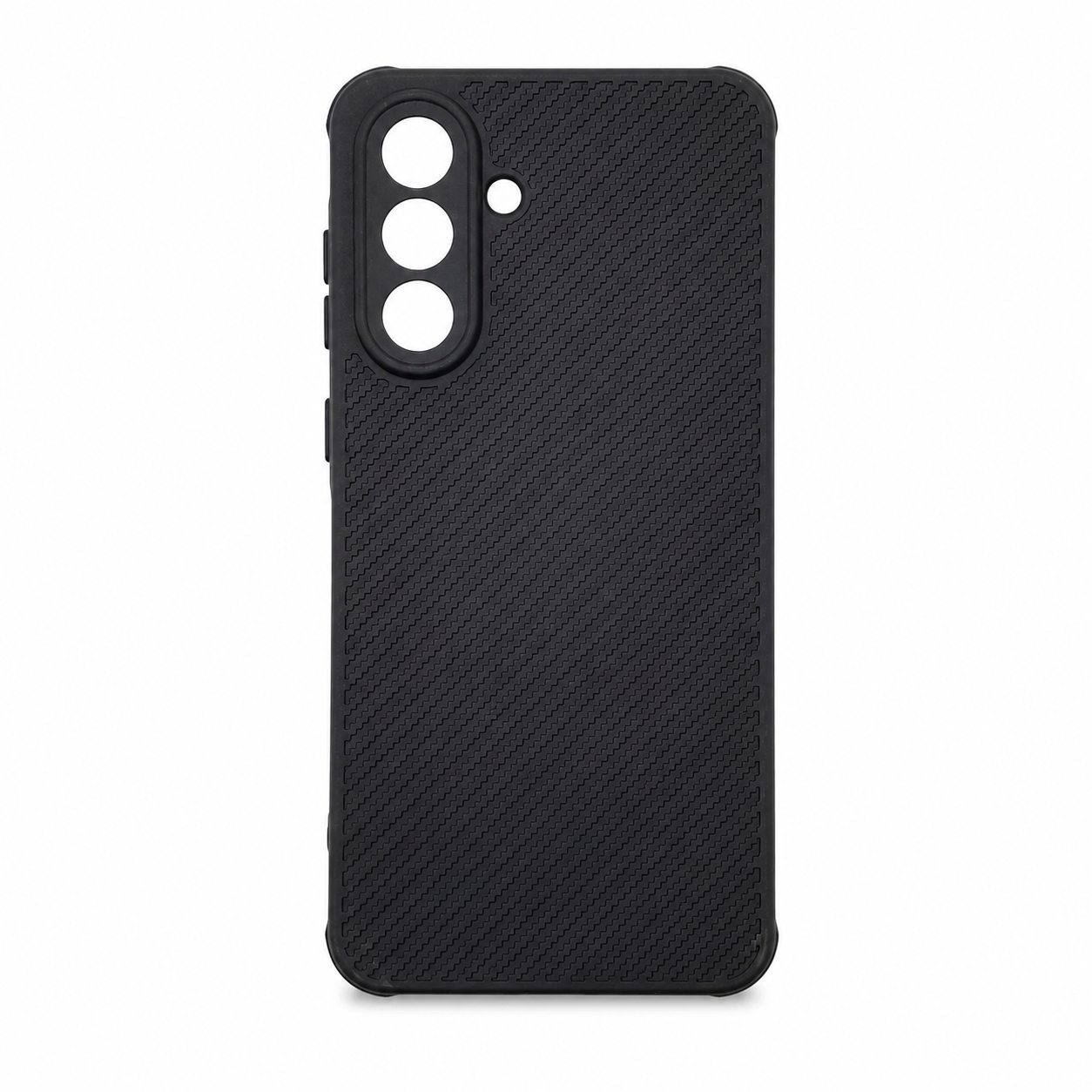 Samsung A56 Carbon Fiber texture Hard Rubber armour back cover shock-porof case