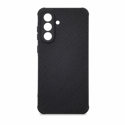 Samsung A56 Carbon Fiber texture Hard Rubber armour back cover shock-porof case