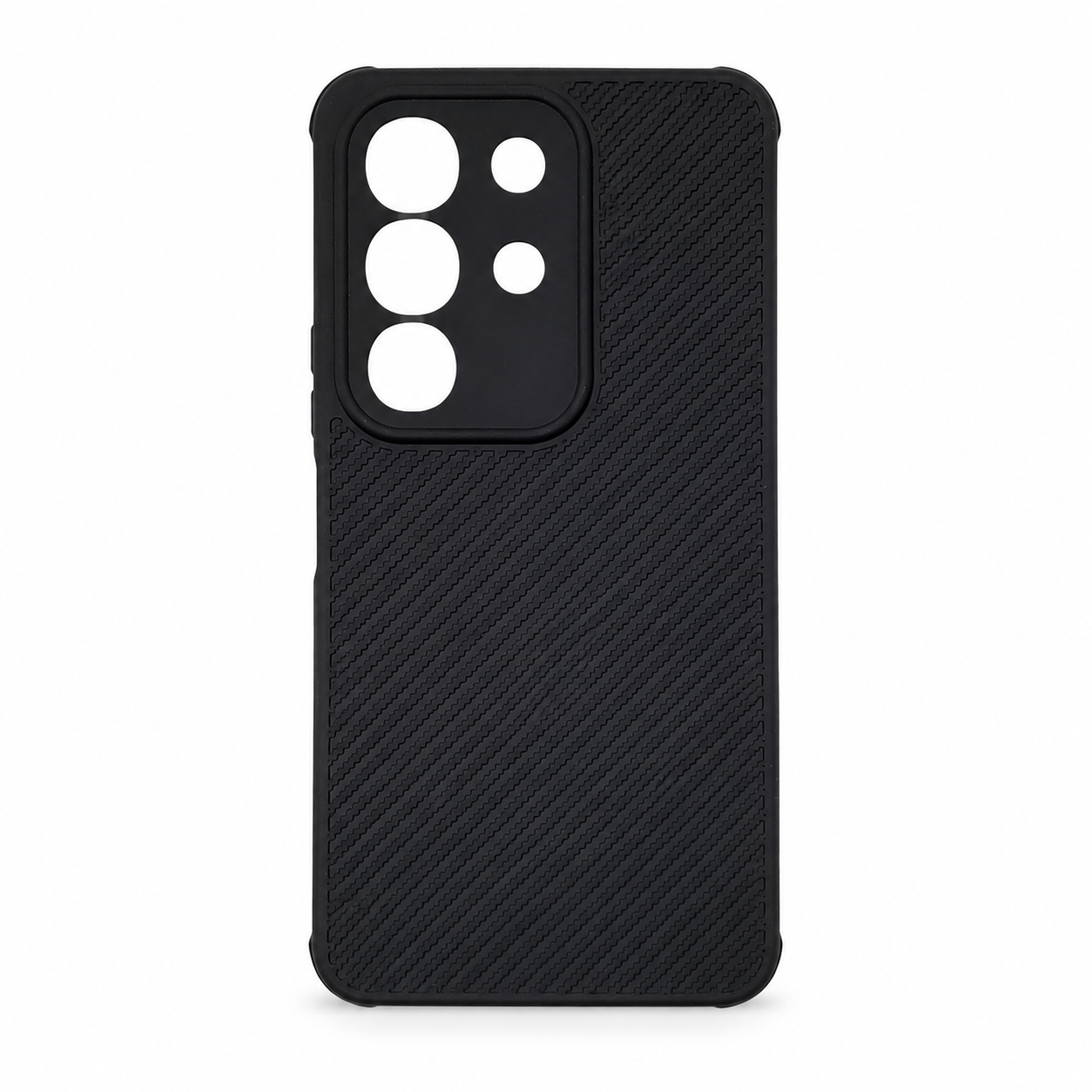 Vivo Y29 Carbon Fiber texture Hard Rubber armour back cover shock-porof case