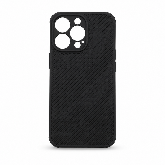 iPhone 13 Pro Carbon Fiber texture Hard Rubber armour back cover shock-porof case