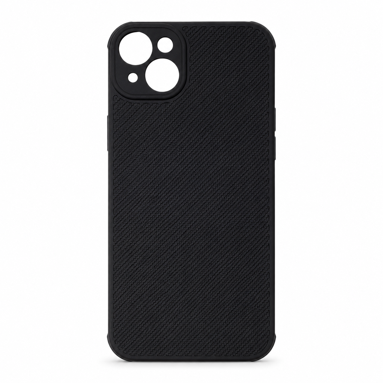 iPhone 14 Plus Carbon Fiber texture Hard Rubber armour back cover shock-porof case