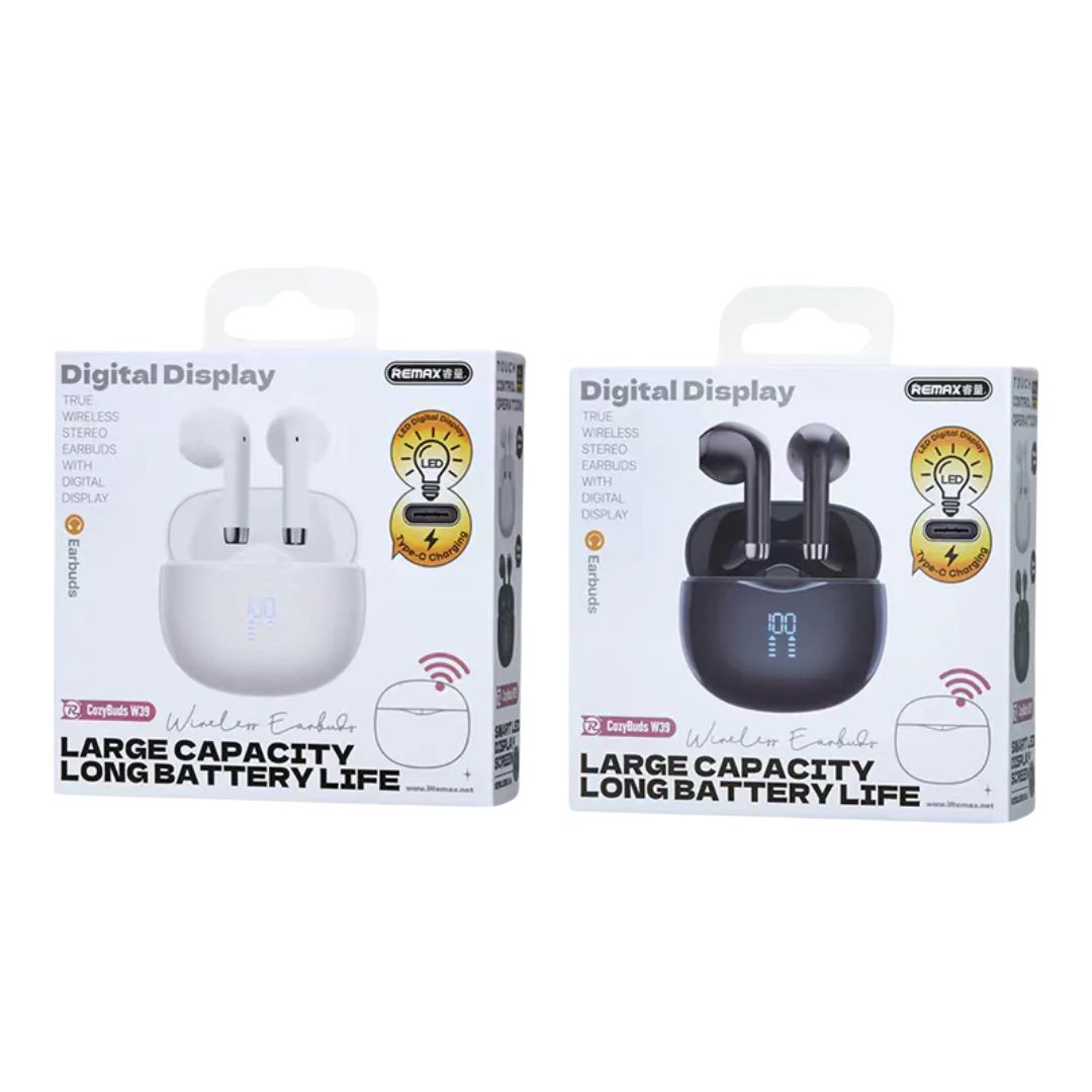 REMAX CozyBuds W39 TWS Earbuds with Display