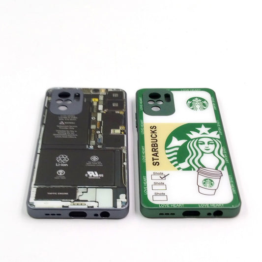 Redmi Note 10s pack of 2 Glass Back Covers Stabucks and Circuit Design