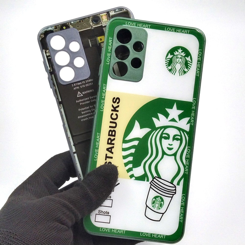 Samsung A32 5G pack of 2 Glass Back Covers Stabucks and Circuit Design