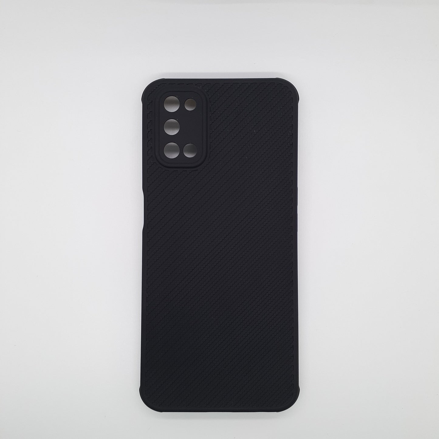 OPPO A52 Carbon Fiber texture Hard Rubber armour back cover shock-porof case