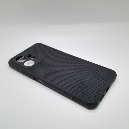 Redmi Note 12 Carbon Fiber texture Hard Rubber armour back cover shock-porof case