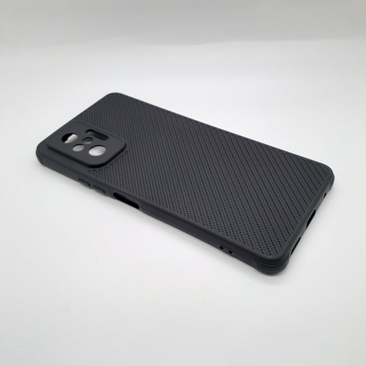Redmi Note 10 Pro Carbon Fiber texture Hard Rubber armour back cover shock-porof case