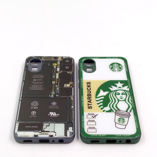 Samsung A03 Core pack of 2 Glass Back Covers Stabucks and Circuit Design