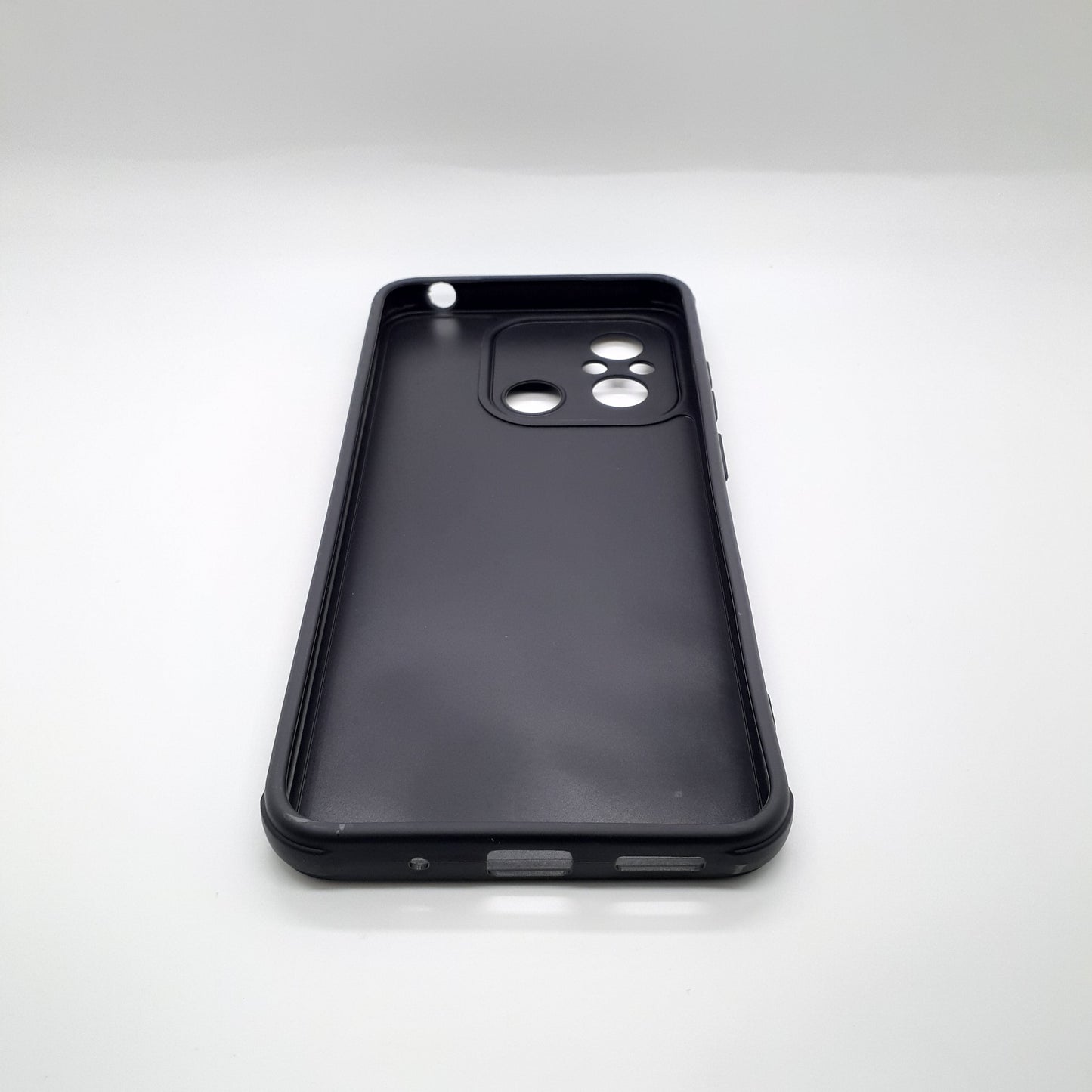 Redmi 12C Carbon Fiber texture Hard Rubber armour back cover shock-porof case