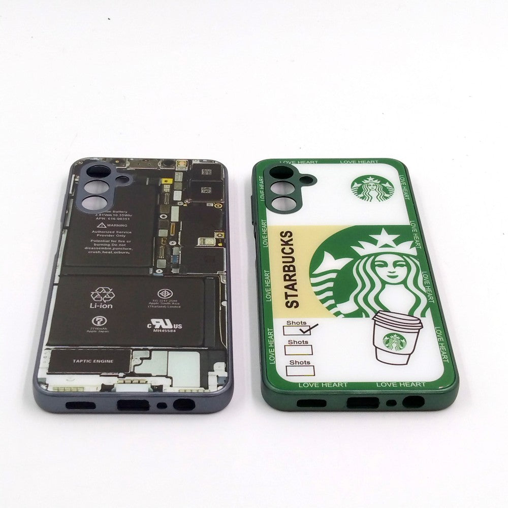 Samsung A04s pack of 2 Glass Back Covers Stabucks and Circuit Design