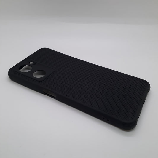 OPPO A57 2022 Carbon Fiber texture Hard Rubber armour back cover shock-porof case