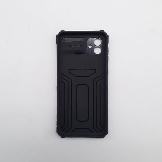 Samsung A04 Rugged Dual Layer Protective Phone Case with Slide Camera Lens Cover and Integrated Ring Holder Kickstand, Shockproof Hybrid Cover