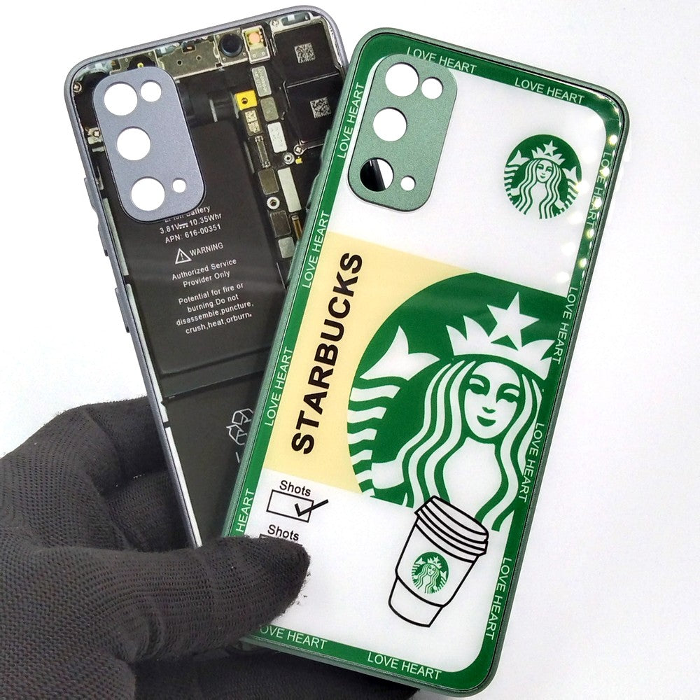 Samsung S20 pack of 2 Glass Back Covers Stabucks and Circuit Design