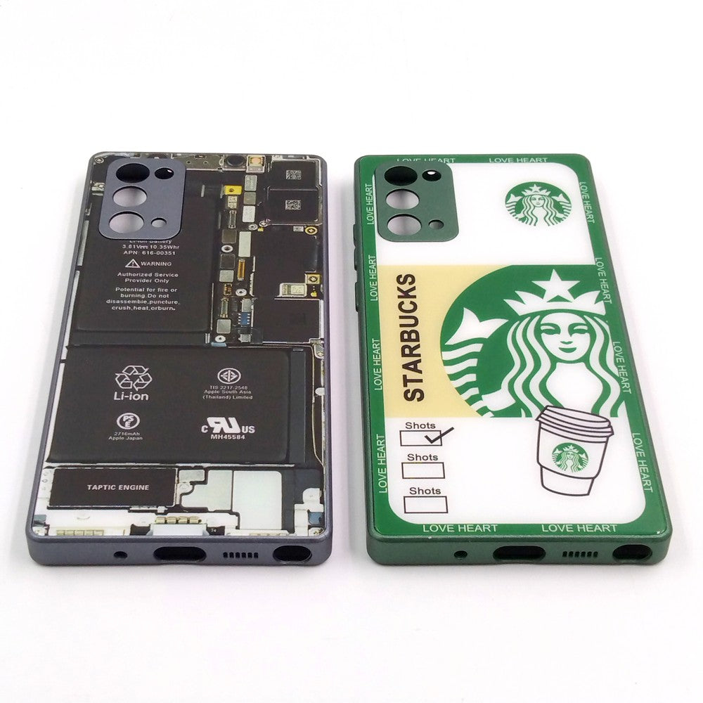 Samsung Note 20 pack of 2 Glass Back Covers Stabucks and Circuit Design