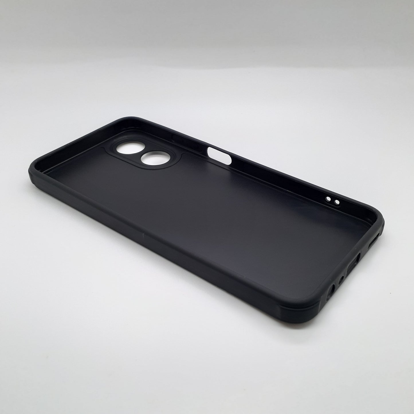 OPPO A17 Carbon Fiber texture Hard Rubber armour back cover shock-porof case