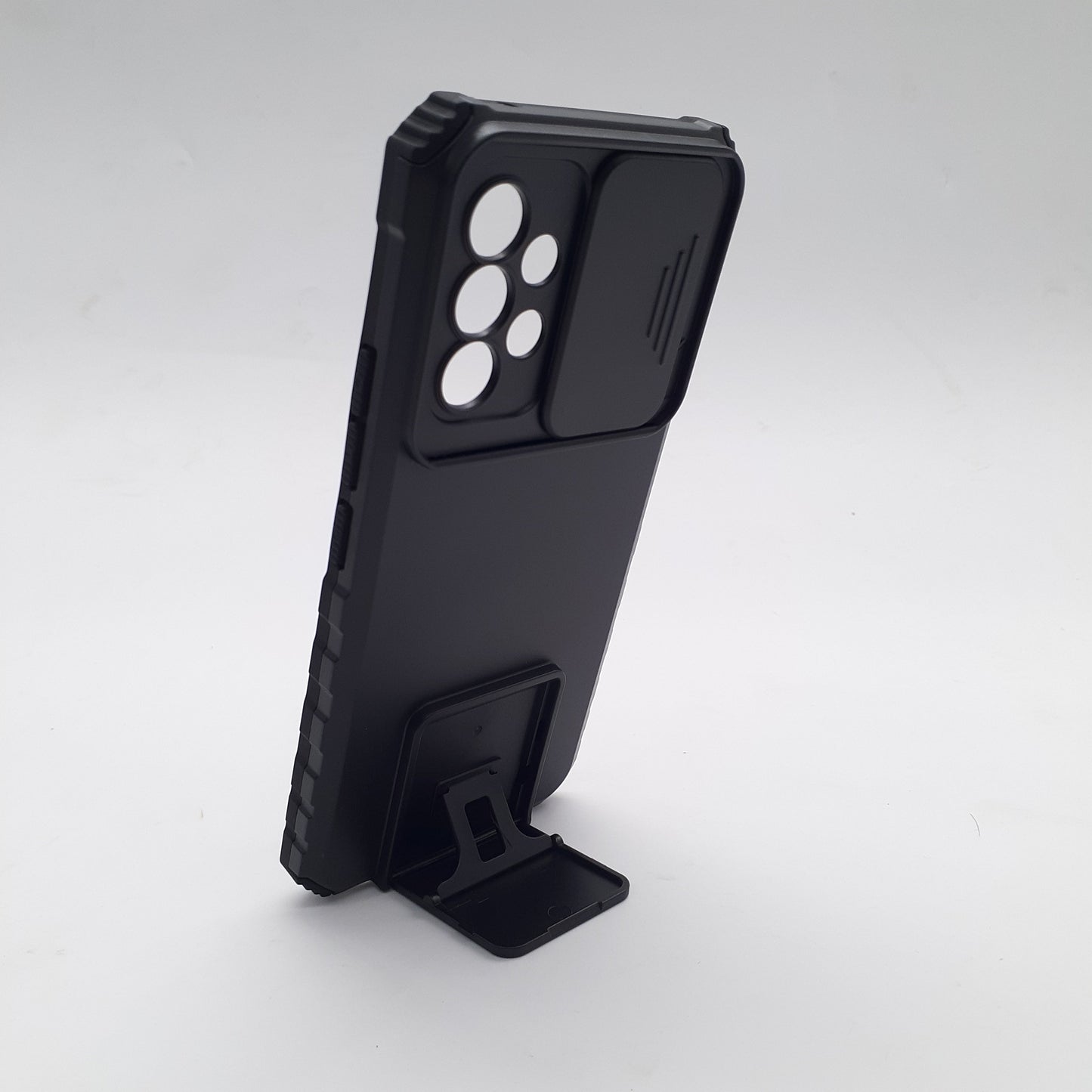 Samsung A53 Heavy Duty Protective Phone Case with Sliding Camera Cover and Integrated Kickstand for Ultimate Viewing and Privacy