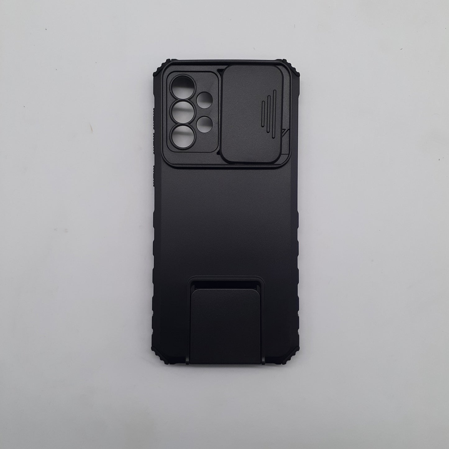 Samsung A73 5G Hybrid Protective Hard TPU Ring Metal Stand Case Cover with Slide Camera Protection
