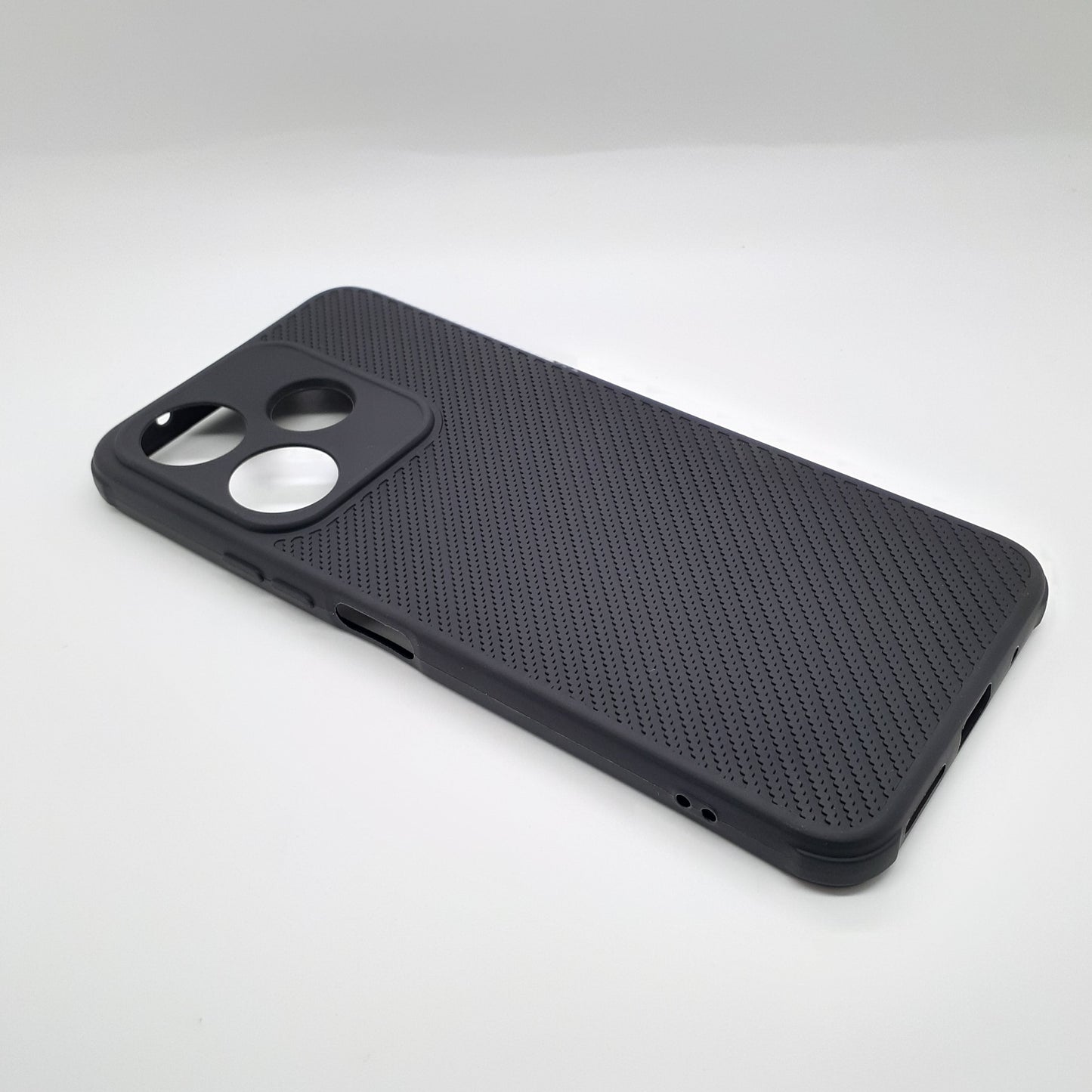 Redmi 13 Carbon Fiber texture Hard Rubber armour back cover shock-porof case