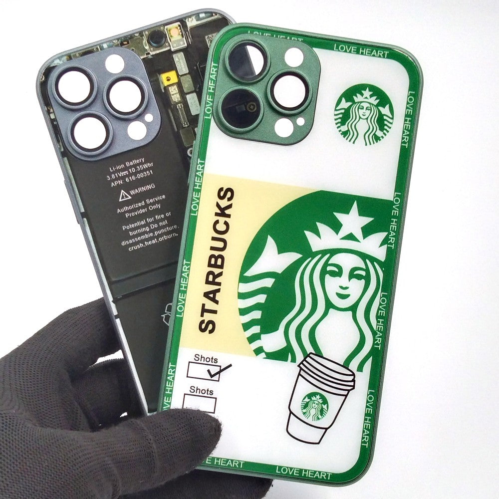 iPhone 13 Pro Max pack of 2 Glass Back Covers Stabucks and Circuit Design