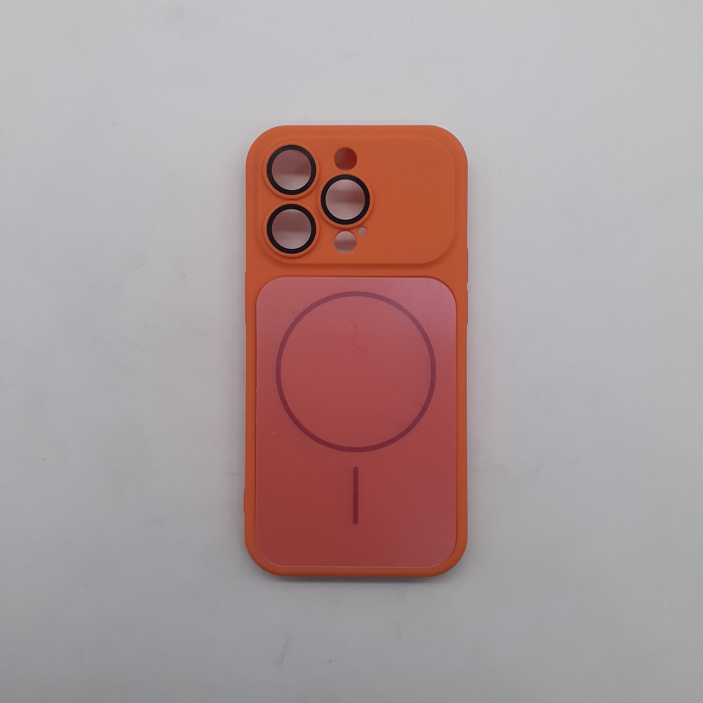 iPhone 14 Pro Orange Back Case - Slim Fit Protective Silicone Phone Cover