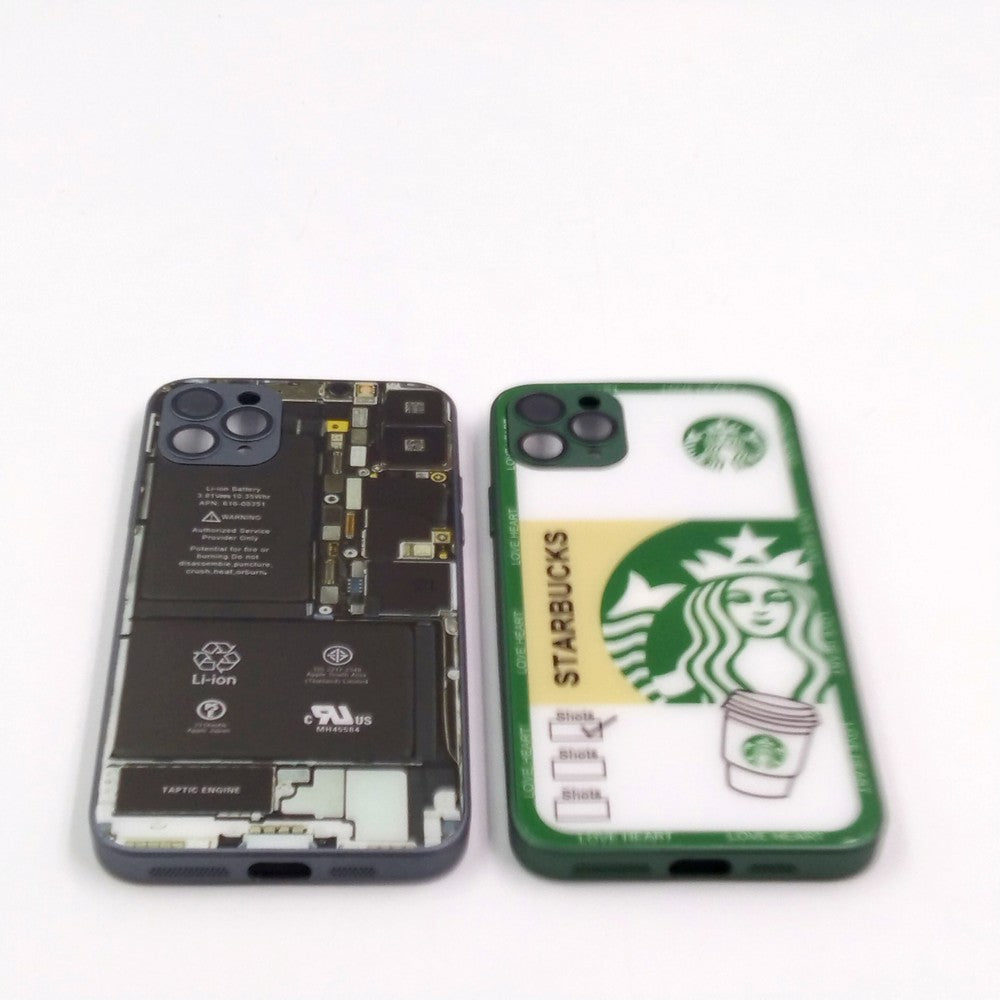 iPhone 11 Pro Max pack of 2 Glass Back Covers Stabucks and Circuit Design
