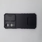Vivo Y17s Shockproof Armor Case with Slide Push Pull Camera Lens Protection and Invisible Live Stand Phone Back Cover
