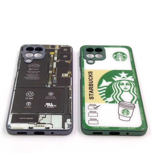 Samsung M53 pack of 2 Glass Back Covers Stabucks and Circuit Design