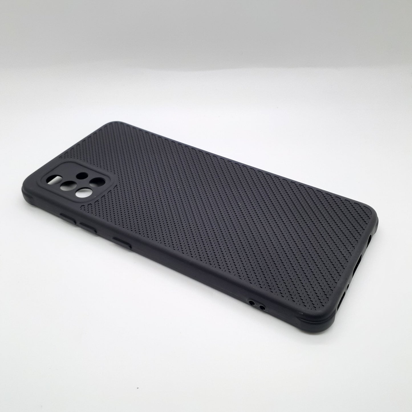 Samsung A51 Carbon Fiber texture Hard Rubber armour back cover shock-porof case