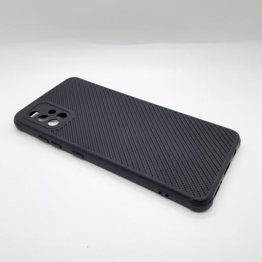 Samsung A51 Carbon Fiber texture Hard Rubber armour back cover shock-porof case