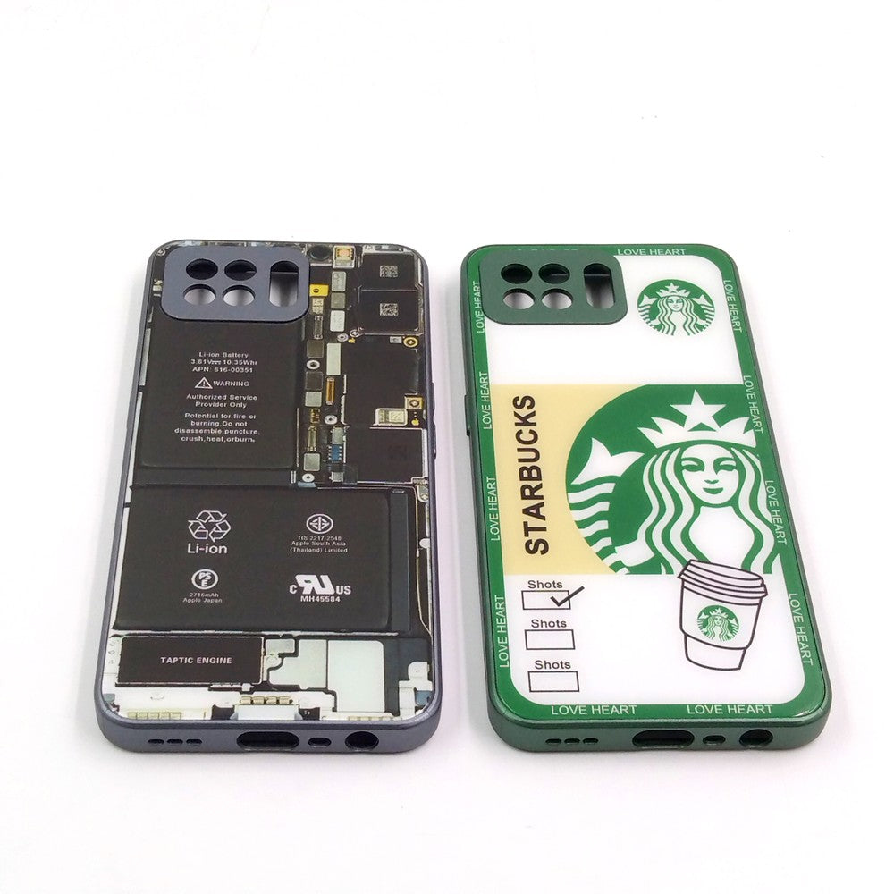 OPPO F17 pack of 2 Glass Back Covers Stabucks and Circuit Design