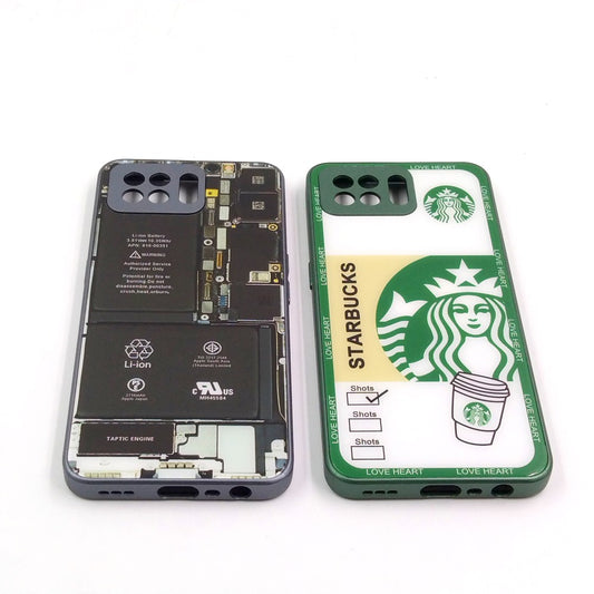 OPPO F17 pack of 2 Glass Back Covers Stabucks and Circuit Design