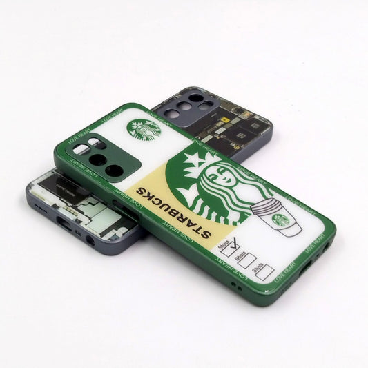 OPPO A16 pack of 2 Glass Back Covers Stabucks and Circuit Design