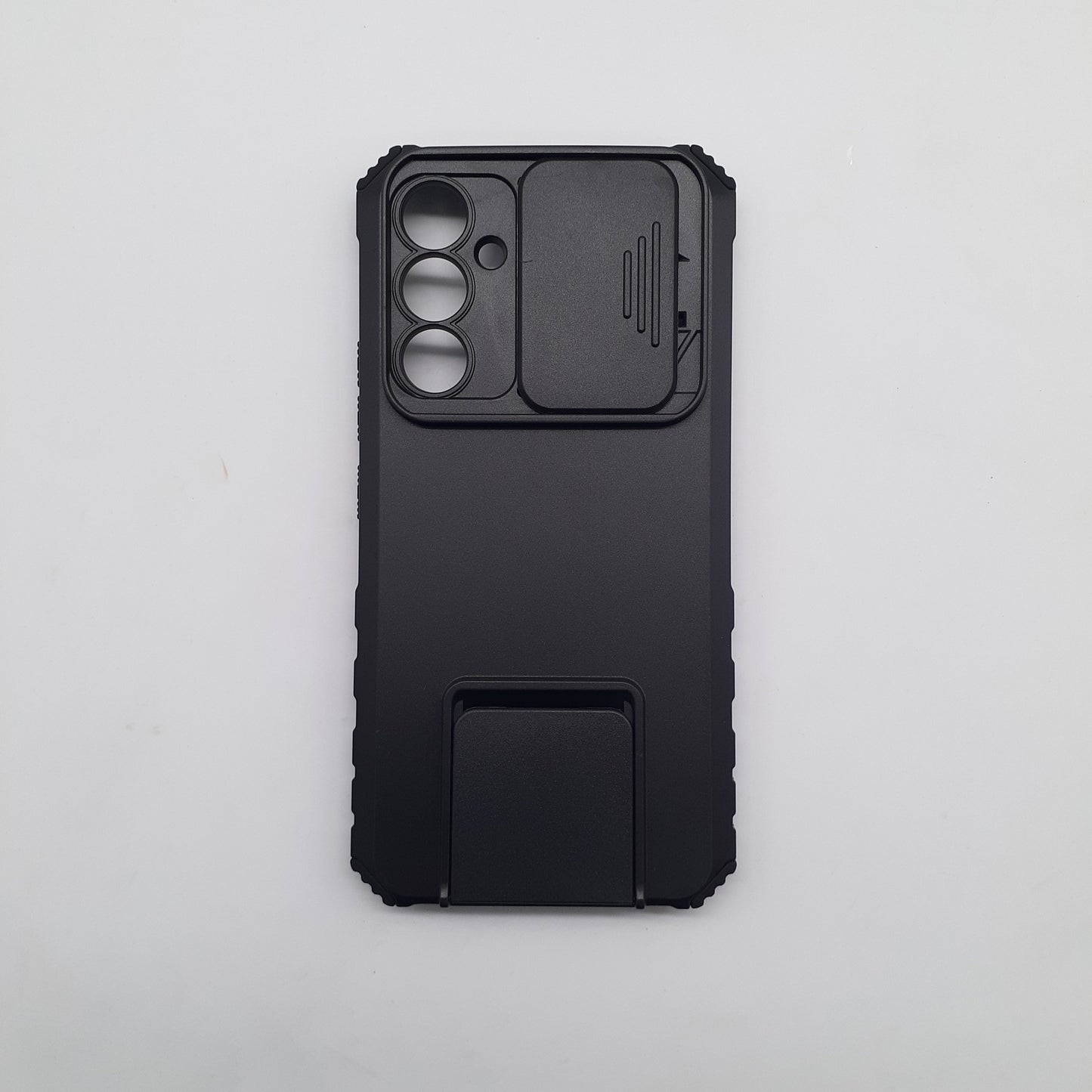 Samsung A54 5G Case with Slide Cover Camera Protector, Slim Hybrid Shockproof Rugged Cover with Built-in Kickstand, Black