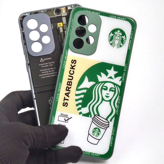 Samsung A33 5G pack of 2 Glass Back Covers Stabucks and Circuit Design