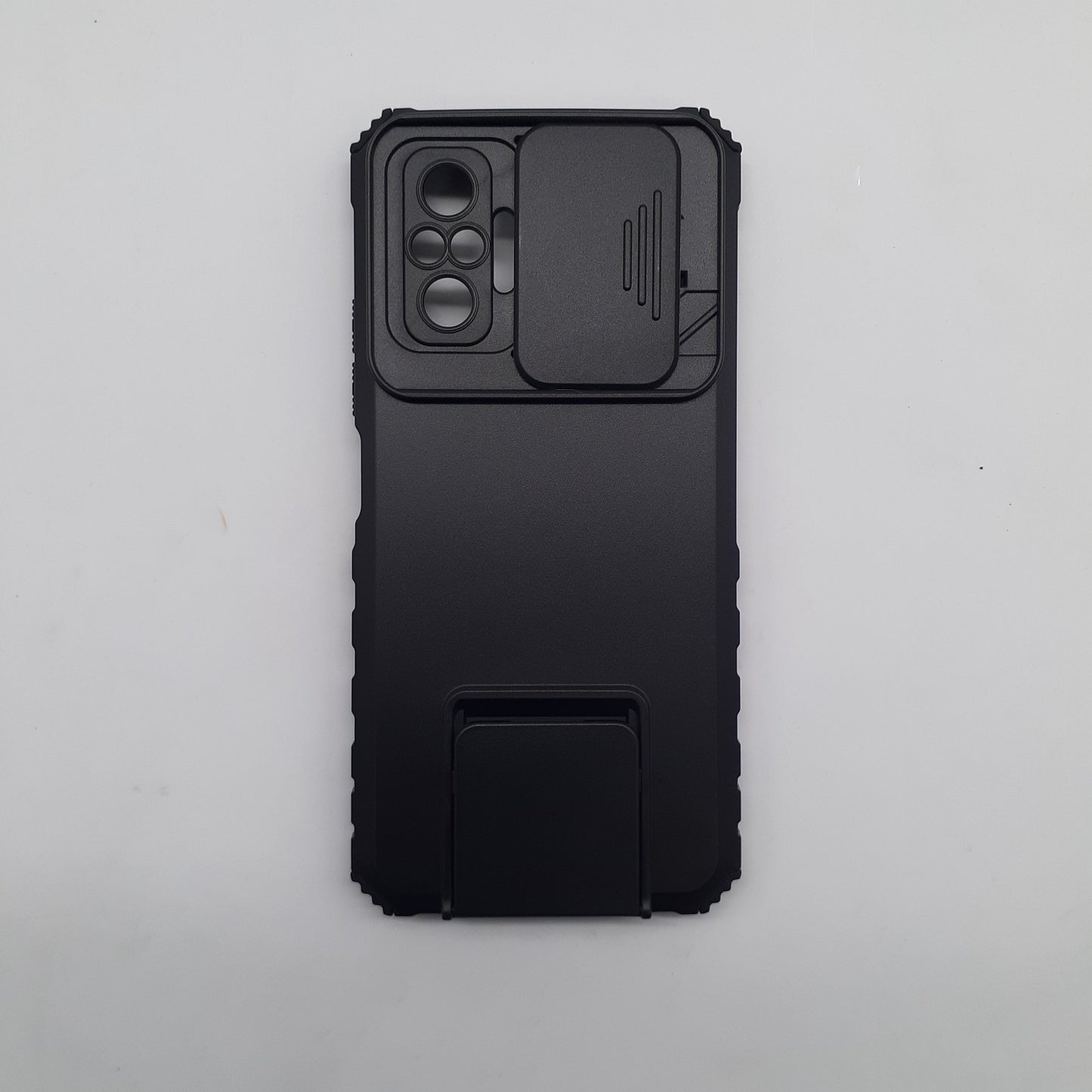 Redmi Note 10 Pro Heavy Duty Protective Phone Case with Camera Slide Cover, Integrated Kickstand, and Shockproof Military-Grade Defense