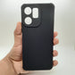 Redmi 13C Carbon Fiber texture Hard Rubber armour back cover shock-porof case