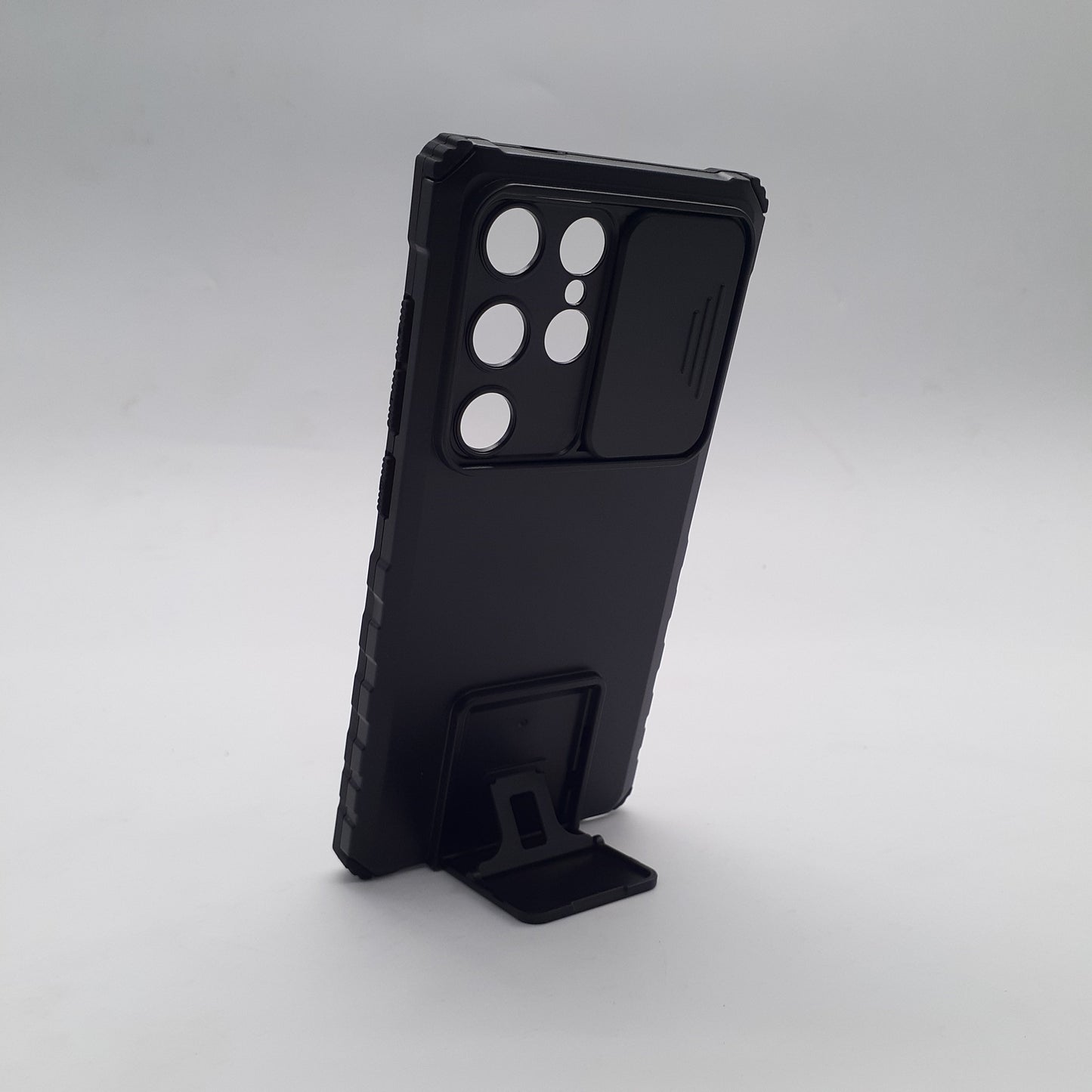 Samsung S24 Ultra Heavy-Duty Protective Case with Sliding Camera Cover, Integrated Kickstand, and Military-Grade Shockproof Protection