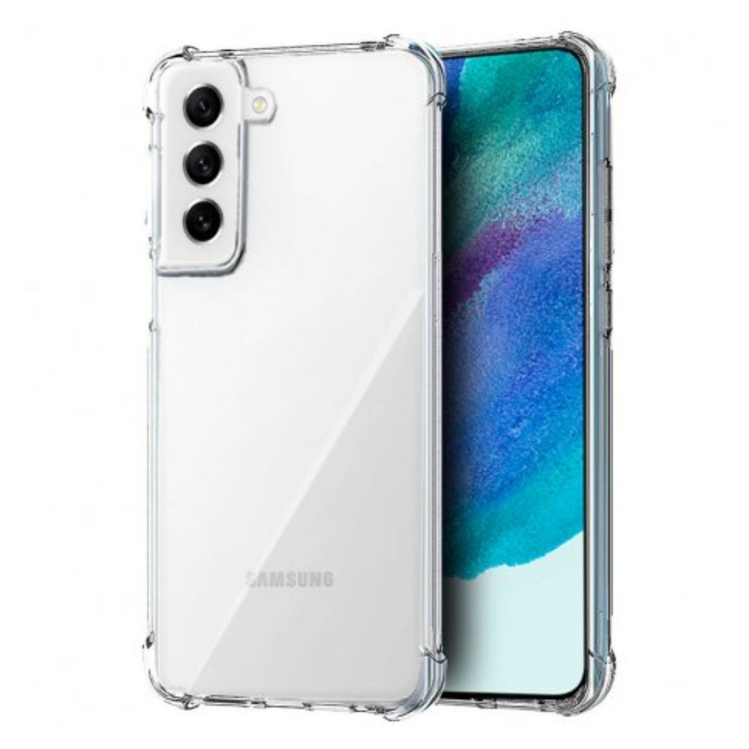 S21 FE AntiShock Clear Back Cover Soft Silicone TPU Bumper case for Samsung S21 FE