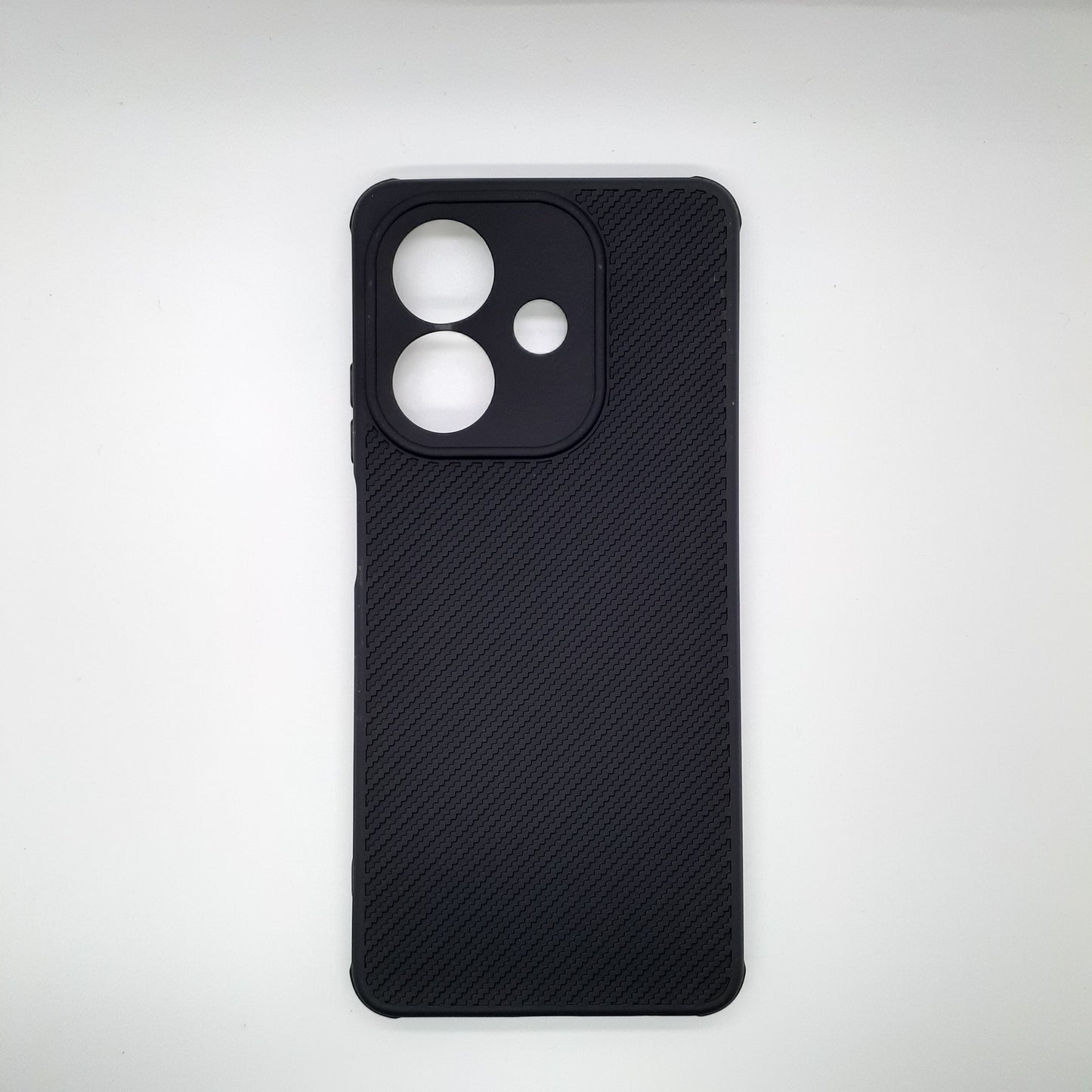OPPO A3x Carbon Fiber texture Hard Rubber armour back cover shock-porof case