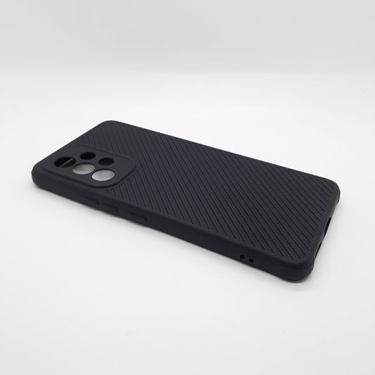 Samsung A53 Carbon Fiber texture Hard Rubber armour back cover shock-porof case